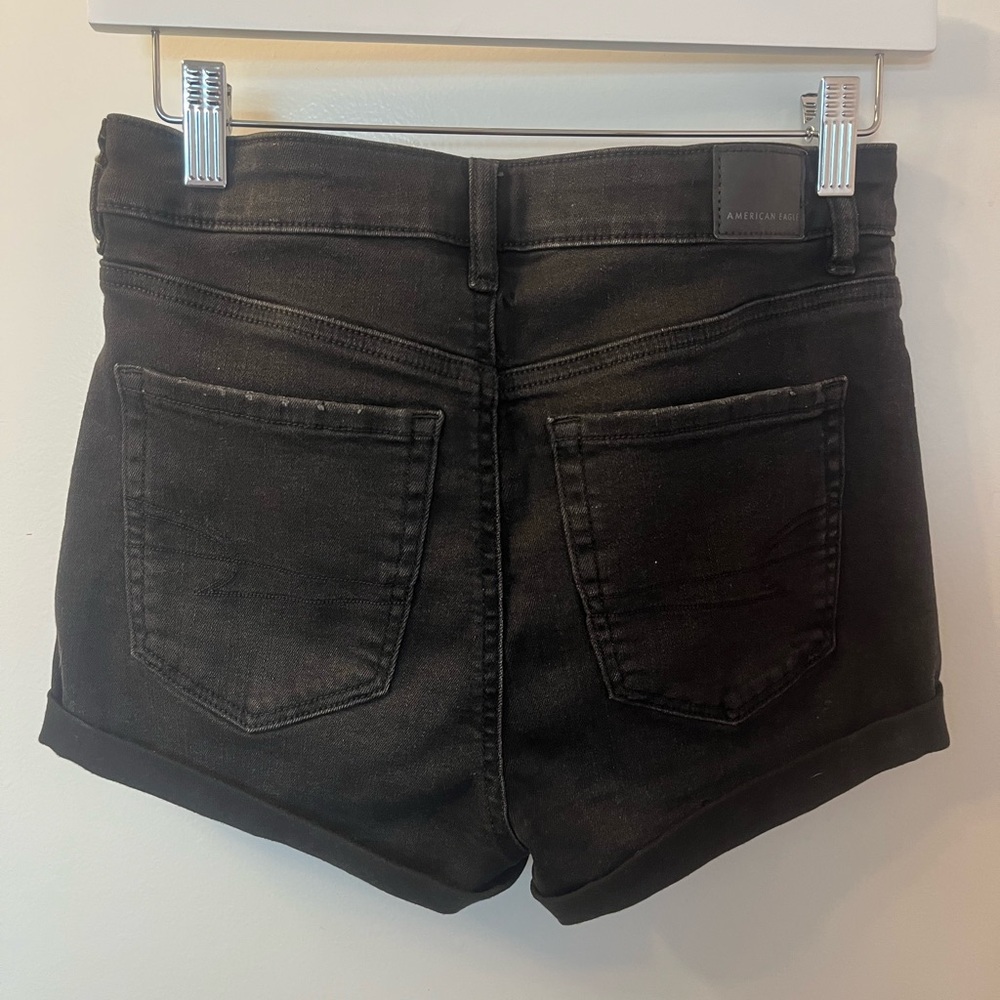 American Eagle Outfitters Black Jean Shorts EUC/Size 2 - Picture 2 of 5